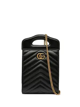 Gucci 2016-2025 Mini GG Marmont Matelasse Leather Top Handle Bag satchel 32626864