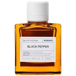 Туалетная вода Black Pepper для мужчин, дерматологически протестированная, веганская, 50 мл, Korres 5203069090639