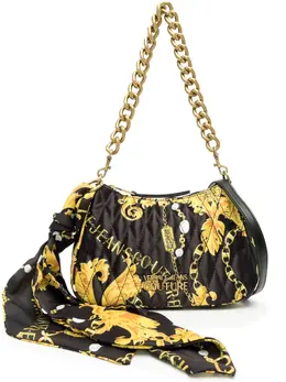 Versace Chain Couture-print quilted crossbody bag 20507302