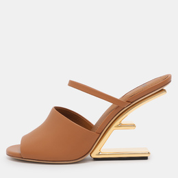 Fendi: Коричневые сабо  First