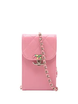 Chanel 2021 Caviar Thread Around Phone Holder with Chain crossbody bag 32628718