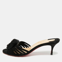 Christian Louboutin: Чёрные сандалии 