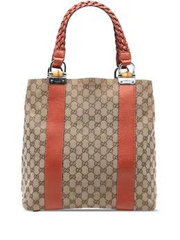 Gucci 2000-2015 Large GG Canvas Bamboo Libeccio tote bag 32632017