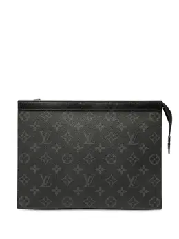 Louis Vuitton 2021 Monogram Eclipse Pochette Voyage MM clutch bag 32640917