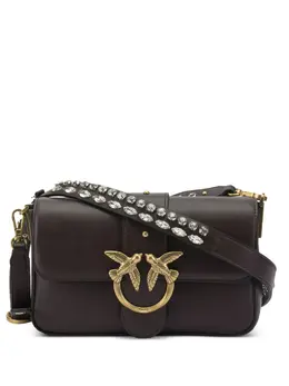 Pinko studded love birds shoulder bag 32490636