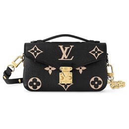 Сумка Louis Vuitton Pochette Metis East West, черный/бежевый m46596 | noir beige