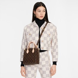Сумка Louis Vuitton Sac Plat BB Monogram, коричневый m46265 | monogram