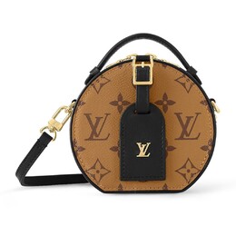 Сумка Louis Vuitton Mini Boite Chapeau, темно-бежевый/черный m68276