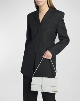 Длинная кожаная сумка через плечо Le Bambino Jacquemus, светло-коричневый prod273800247 | light brown