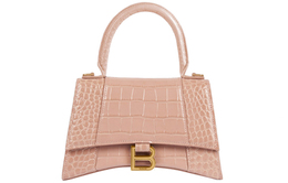 Balenciaga Часовая сумка с верхней ручкой малая тиснение под крокодила бежевая 5935461lrgm6310