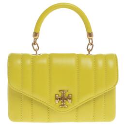 Кожаная сумка Kira через плечо, мини-сумка кроссбоди, женская жёлтая Tory Burch 143506-701