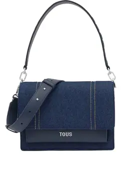 Сумка-сэтчел с клапаном и отделкой строчкой Tous, синий 31926561 | синий