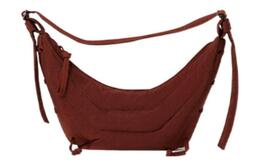 Полиамидная сумка через плечо, кроссбодди унисекс красно-коричневая Lemaire bg293-lf845-400