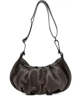 Сумка на плечо из сборчатой кожи Reptile's House, коричневый 32141281 | коричневый