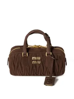 Сумка Arcadie из стеганой замши Miu Miu, коричневый 32261568 | коричневый