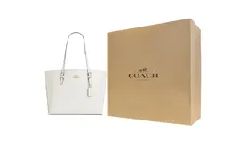 Coach Сумка-шоппер из искусственной кожи Молли большая женская меловая белая cv967-imxu5