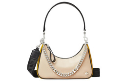 Кожаная сумка MERCER с отделкой из замши в форме полумесяца, через плечо, портативная кроссбоди, женская сумка Tory Burch 137331-100