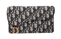 Christian Dior Холдер для карт из холщовой сумки унисекс коричневый s5658ctzq-m928