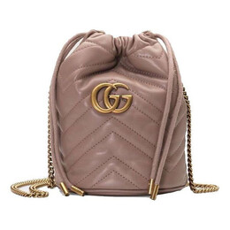 Сумка gg marmont mini shoulder bag gray Gucci, розовый 575163-dtdrt-5729 | graypink