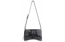 Кожаная сумка Balenciaga через плечо с одним ремнём, унисекс чёрная миниатюрная 671355-23e87-1000