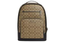 ETHAN Рюкзак Большого Размера Мужской С Покрытием Из Канвы И Задней Частью Из Телячьей Кожи Цвет Хаки Coach cl962-qbkha