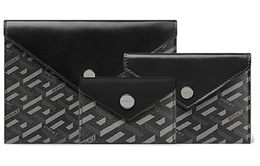 Versace Универсальный клатч из лакированного полотна с кожаными вставками унисекс черно-серый 1003762-1a01444-5b05e