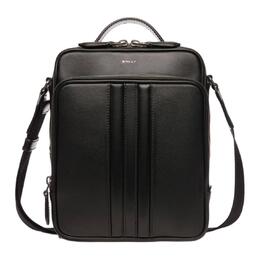 Регенерированная кожаная наплечная сумка через плечо мужская черная Bally 6308450黑色