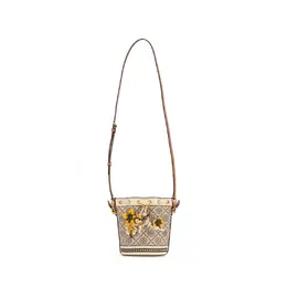 Tory Burch Монограмма Кожаная Мини Сумка Через Плечо Женская 88980-371