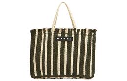 Сумка-шоппер из натуральных волокон, зеленая Marni shmh0072a0rf083stv60