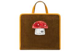 Сумка-шоппер из вельвета с кожаными деталями, детская, коричневая Gucci 705042-2s8hn-2886