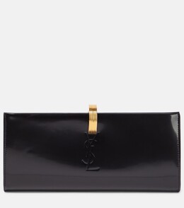 Кожаный клатч daria minaudiere Saint Laurent, черный p00859175 | black