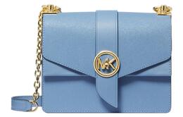 Сумка-шоппер Greenwich из кожи, сумка через плечо, кроссбоди светло-голубого цвета Michael Kors 32s1ggrc0l-457