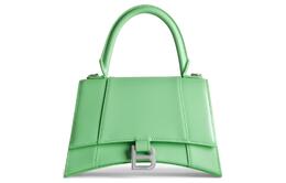 Часовая сумка из телячьей кожи Balenciaga, через плечо, дамская сумочка, светло-зелёная 5935461qj4y3823