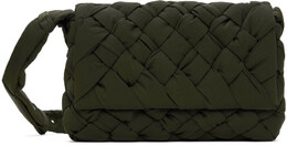 Маленькая сумка цвета хаки Rumple Bottega Veneta 15989821 | camping