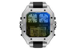 Наручные часы Armor Series с кварцевым механизмом, стальной браслет, черный циферблат, мужские часы Diesel dz7461