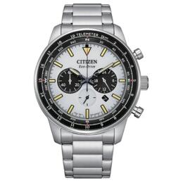 Citizen Часы Wrist Watch Collection Light Powered Quartz Movement Stainless Steel Strap Watch 44mm Men's Watch White Dial, White Dial ca4500-91a | white dial