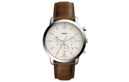 Fossil Часы Wrist Watch Quartz Movement Leather Strap White Dial Men's Watch, White Dial fs5380 | white dial