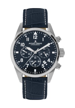 Мужской хронограф 42-2 Jacques Lemans, цвет Silber Blau 4040662170549 | silber blau