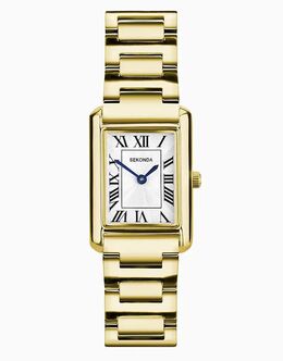 Часы Sekonda Sekonda Colette 22 мм прямоугольные золотые 150323706 | gold
