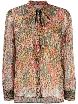 TWINSET: Блуза с животным принтом 