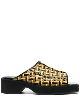 Eckhaus Latta: Чёрные сандалии 