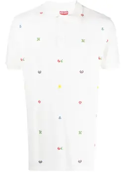 Kenzo: Белое поло 