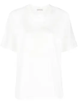 Moncler: Белая футболка 