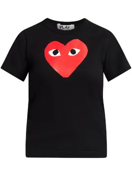 Comme Des Garçons Play: Футболка  Heart с принтом