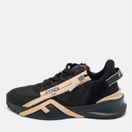 Fendi: Чёрные кроссовки  Flow