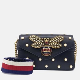 Gucci Black Leather Broadway Metal B Shoulder Bag 1243421