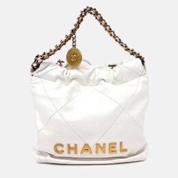 Chanel White Leather 22 Bag Mini 1243327
