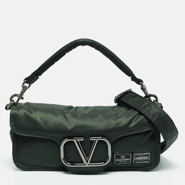 Valentino x Porter Dark Green Nylon Loco Shoulder Bag 1243109