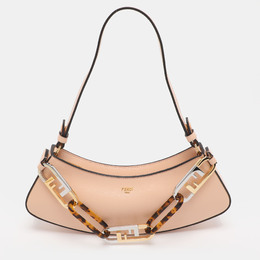 Fendi Light Rose Leather O'Lock Swing Shoulder Bag 1242661