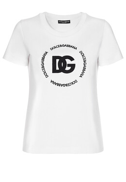 Dolce & Gabbana: Шёлковая футболка 
